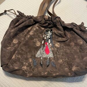 Marc Jacobs Brown Tote with Artistic Design